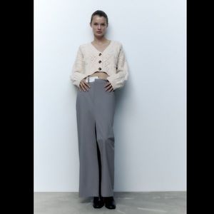 Zara cable knit cropped cardigan